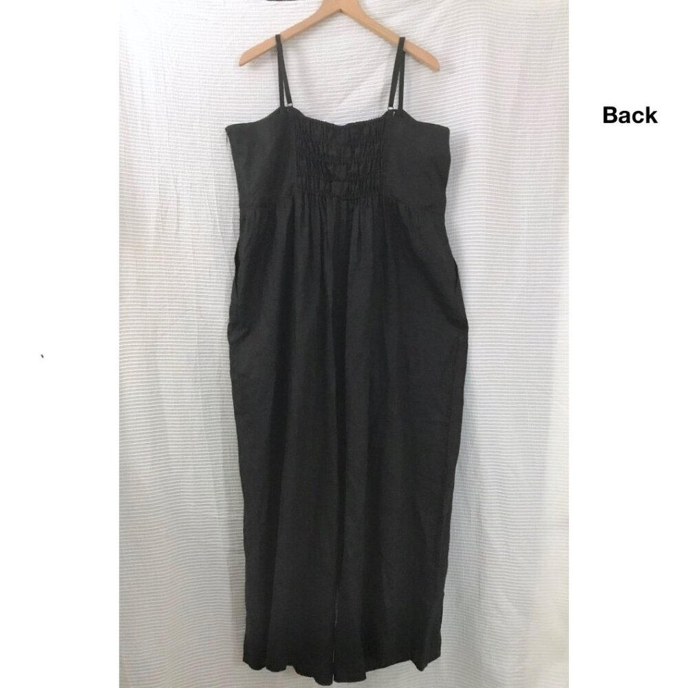 Madewell Wide-Leg Jumpsuit 100% Linen Sample in Black - Size 18W - NWOT - Picture 6 of 8